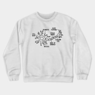 Neuron Diagram In Black Crewneck Sweatshirt